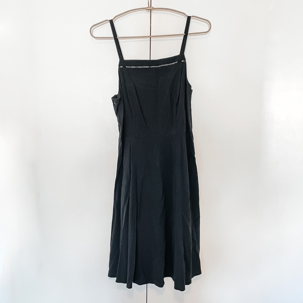 Old Navy Fit and Flare Square Neck Black Dress